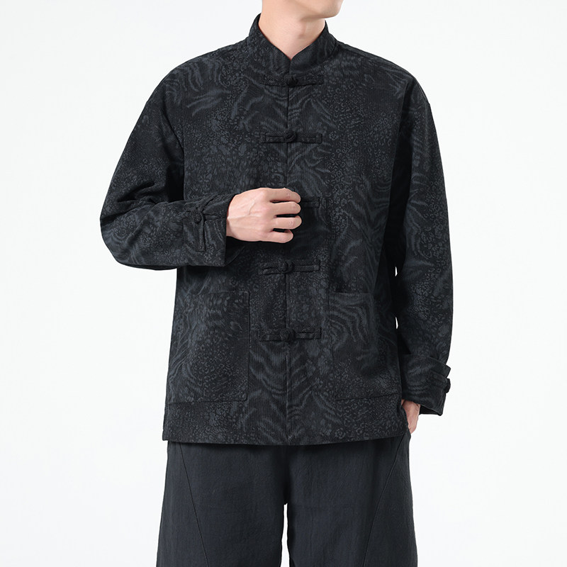 春季风男装新中式唐装汉服复古立领夹克外套A118-A8822P115,男装夹克,电商A118