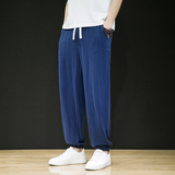 春夏风亚麻休闲裤复古新中式棉麻宽松大码长裤男A118-K302P60，男装休闲裤，电商A118