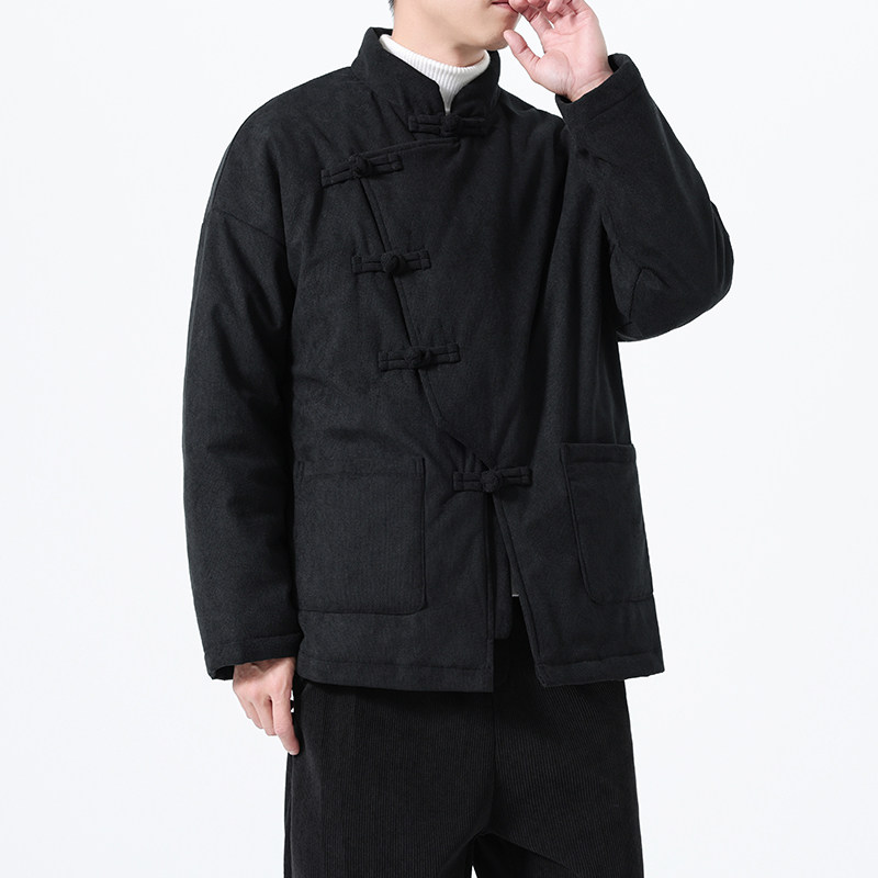 2025冬季风唐装棉衣灯芯绒大码加厚棉袄男A118-MY6615P165,男装棉衣,电商A118