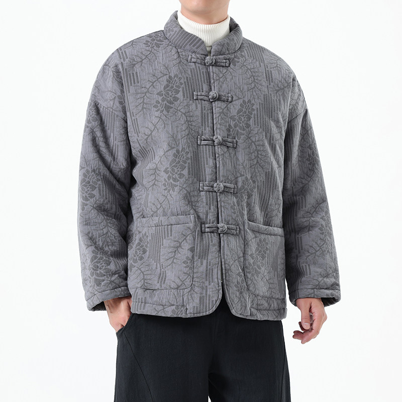 冬季风男装棉衣唐装新中式加厚复古提花外套A118-MY6601P135,男装棉衣,电商A118