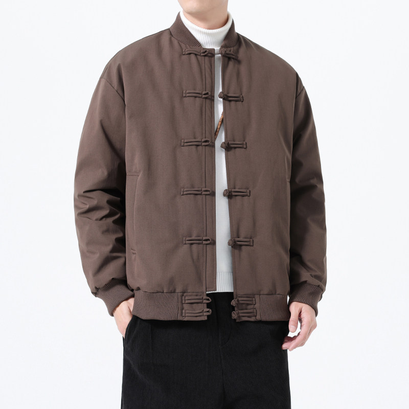 90%白鸭绒冬季风唐装汉服男士复古羽绒服外套A118-YR206P245,男装羽绒服,电商A118