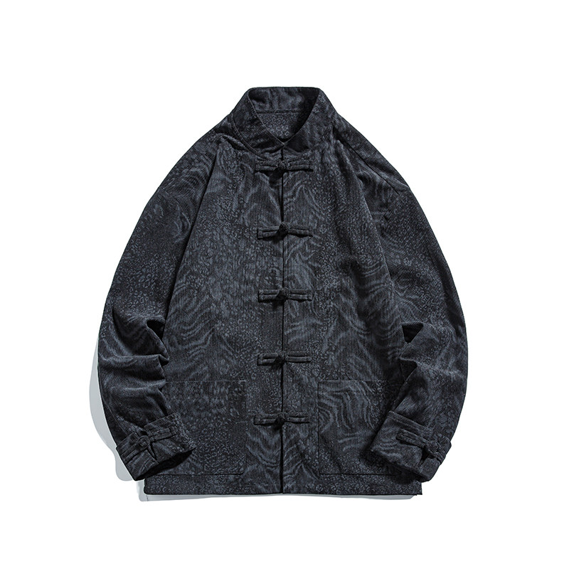 春季风夹克新中式唐装汉服复古豹纹立领外套男A118-A8822P115,男装夹克,电商A118
