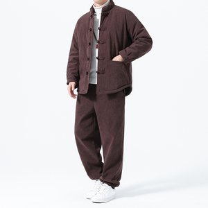 冬季风男装棉衣唐装灯芯绒复古保暖加厚套装A118-TZ7705P205图片