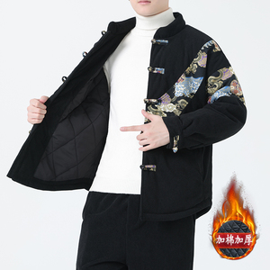 冬季风棉衣唐装新中式拼接加厚保暖棉袄外套男A118-MY013P145