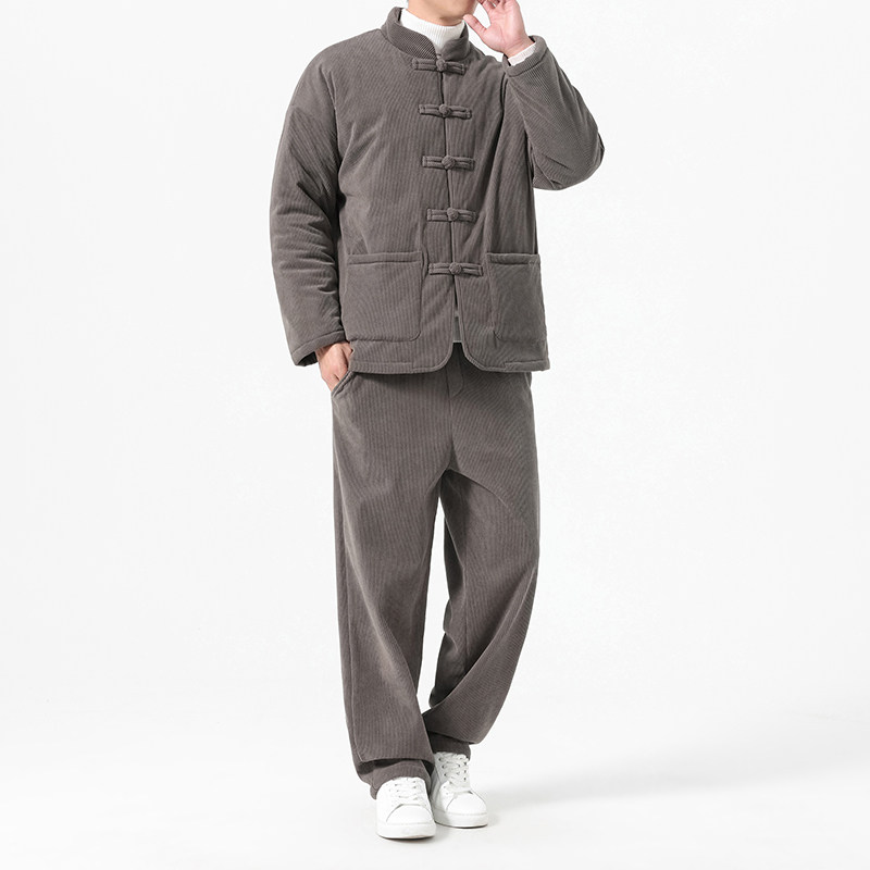 2025冬季风棉衣唐装保暖加厚套装男A118-TZ7701P200抖音控298,男装棉衣,电商A118