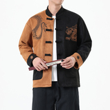 2025春季风新中式唐装汉服刺绣龙纹夹克外套男A118-A8806P120，男装夹克，电商A118