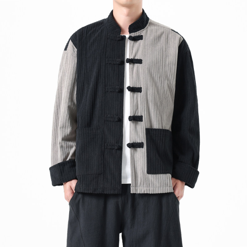 2025春季风夹克新中式唐装汉服复古拼接外套男A118-A8825P115,男装夹克,电商A118