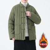 2025冬季风棉衣唐装外套条纹加厚保暖大码袄子男MY2301-P115，男装棉衣，电商A118