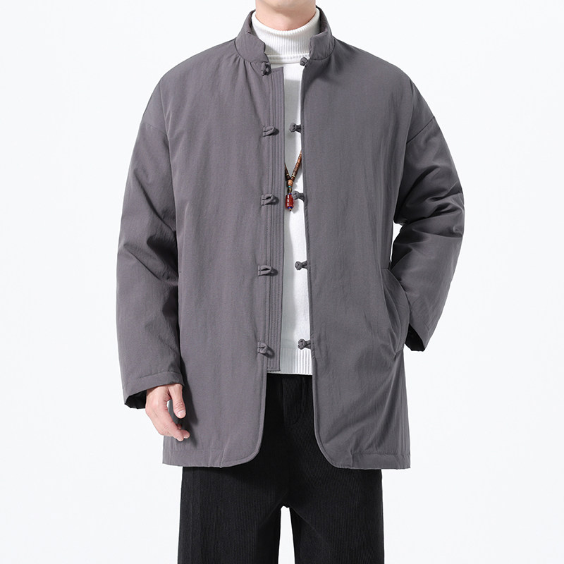 90%白鸭绒冬季风男装唐装复古羽绒服保暖外套A118-YR207P285,男装羽绒服,电商A118