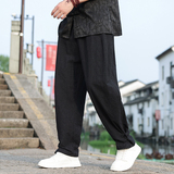 春夏风宽松束脚棉麻大码复古提花休闲裤男A118-K112P60控88，男装休闲裤，电商A118