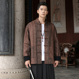 秋季风男装唐装汉服中式夹克青年蟒纹大码外套A118-A8821P120，男装夹克，电商A118