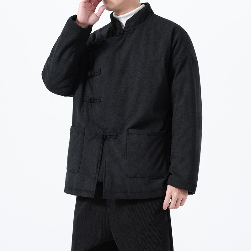 2025冬季风唐装棉衣灯芯绒大码加厚棉袄男A118-MY6615P165,男装棉衣,电商A118