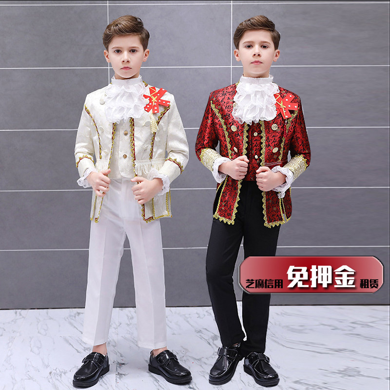 出租男童宫廷服租赁男孩子话剧演出欧式服装 儿童走秀王子礼服nx9