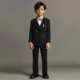 出租儿童春晚主持黑色时髦西服套装 男童才艺汇演唱歌弹琴显瘦西装