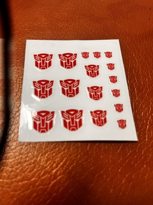 变形金刚转印贴博派狂派模型手办美化贴纸logo贴纸 可定制