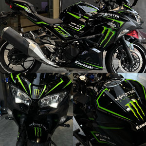 川崎ninja400全车身版画改色贴膜