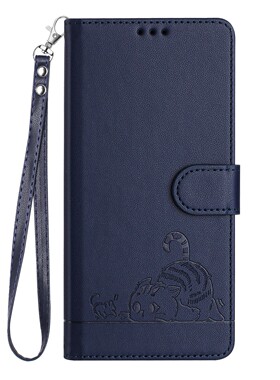 猫咪蓝适用GalaxyA07/A17/A37/A57/A06/A16/A26/A36/A56 5G防盗刷三星翻盖手机壳A15/A25/A35/A55 皮套壳