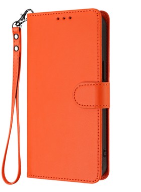 橙色适用IPhone17/16/15/14/13/12/11promax/Plus苹果翻盖手机壳Mini/Se/X/XR/XS/8防摔保护套电话壳