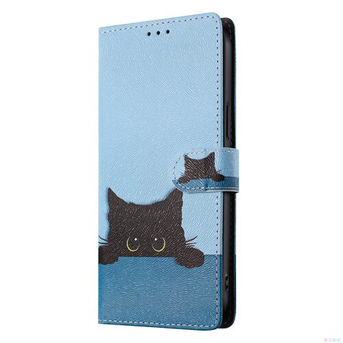 黑猫适用GalaxyS26/S25/S24/S23/S22/S21/S20 Ultra三星翻盖手机壳S10/S9/S8/S7 FE/+ 皮套保护套电话壳
