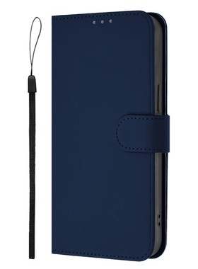 深蓝色适用GalaxyS25/S24/S23/S22/S21 Ultra/Plus+/FE 5G三星翻盖手机壳S20/S10 4G皮套防摔保护套电话壳