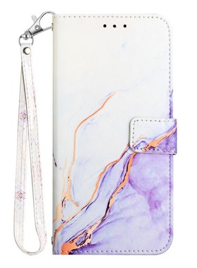 白紫色适用GalaxyA04/A14/A24/A34/A54 5G三星翻盖手机壳A03/A13/A23/A53/A73 4G S23皮套防摔保护套电话壳