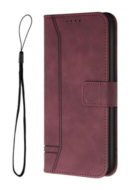 纯色红适用Galaxy A11/A21/A31/A41/A51三星翻盖手机壳A71 4G/5G皮套防摔保护套男女电话壳