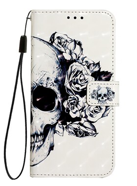 骷髅头适用GalaxyS26/S25/S24/S23/S22/S21/S20 ULTRA/Plus+/FE三星翻盖手机壳S10/S9/S8皮套电话壳