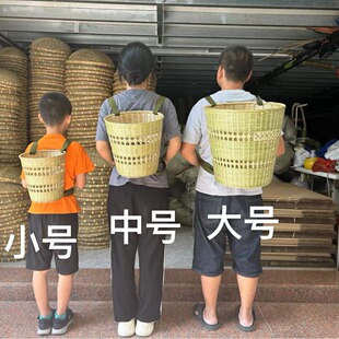 镂空背篓儿童舞蹈道表演道具民族风拍照摄影竹青收纳筐装菜竹筐