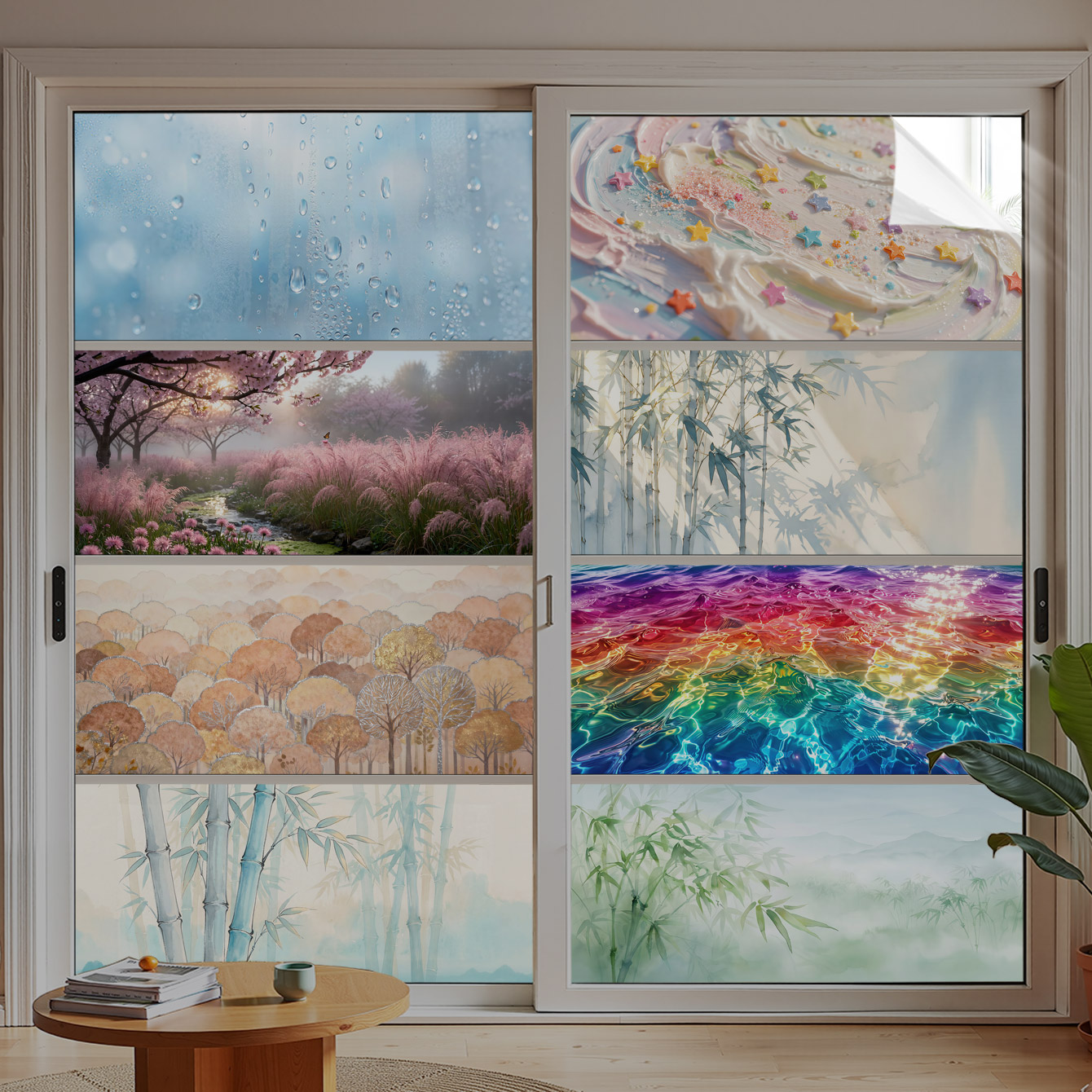 全遮光不透明静电玻璃贴膜洗澡间防窥防走光遮挡遮光贴纸可撕改造