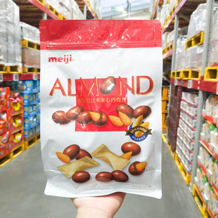 山姆会员超市代购 明治巴旦木夹心巧克力550g杏仁坚果休闲糖果零食