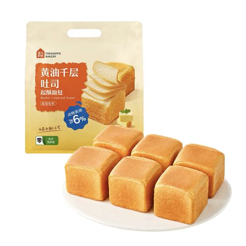 盒马烘培黄油千层吐司300g