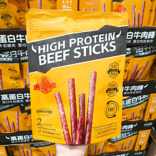 张飞高蛋白牛肉棒438g