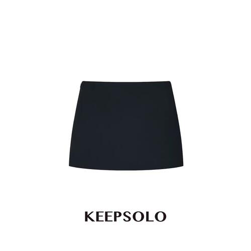 KeepSolo百搭A字高腰mini裙裤
