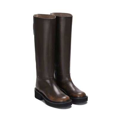 马君妍同款lostinecho巴恩风过膝美拉德风靴子fafaxu设计师集合店