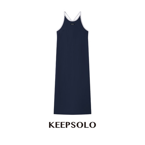 KeepSolo复古工字美背连衣裙