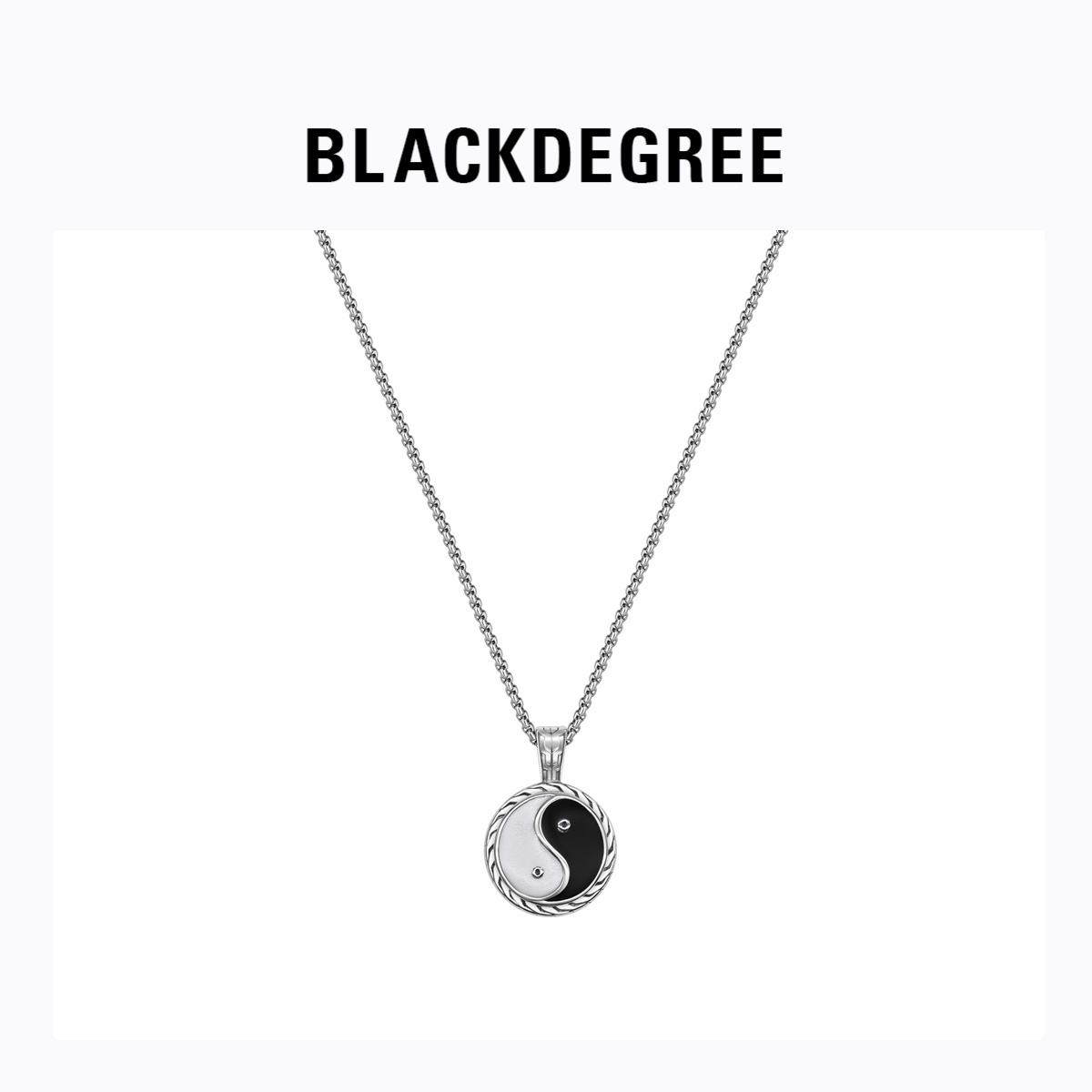 Blackdegree钛钢滴胶太极项链