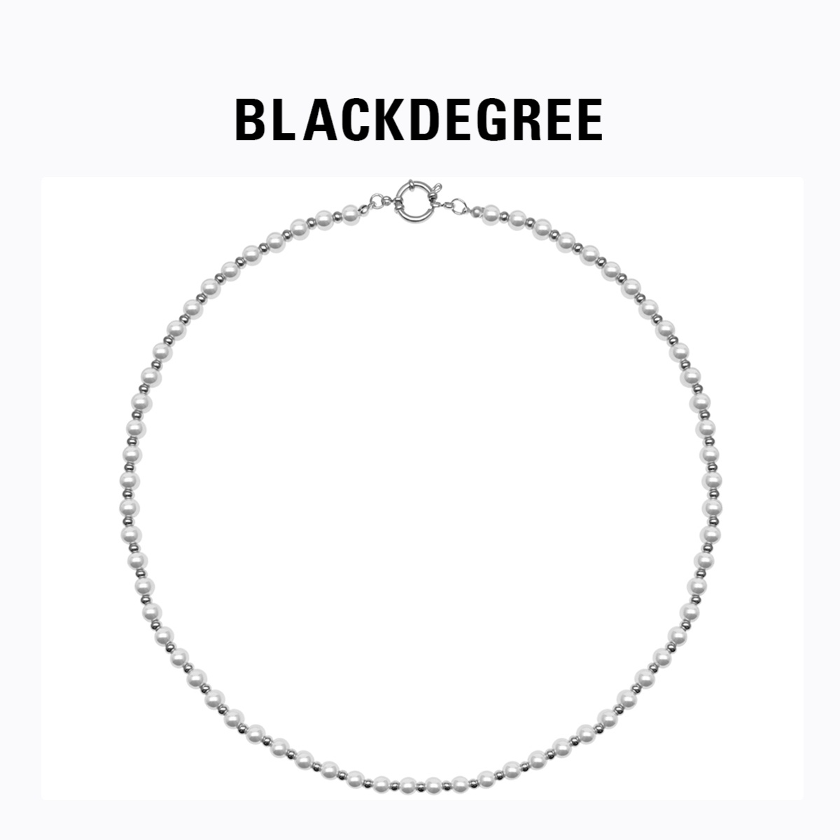 BLACKDEGREE珍珠串珠钛钢项链