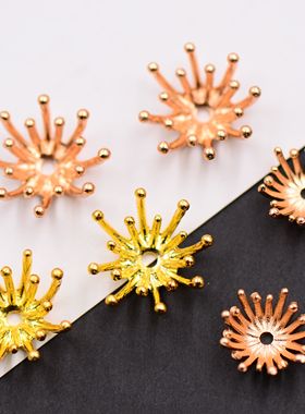 保色合金花心花蕊花托非遗缠花丝绒线古风永顺diy发簪配件材料