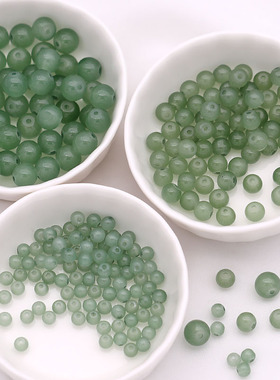 玻璃烤漆珠东陵玉散珠非遗缠花丝绒线古风永顺diy发簪配件材料