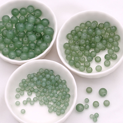 玻璃烤漆珠东陵玉散珠非遗缠花丝绒线古风永顺diy发簪配件材料