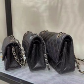 老师傅手工定制 十年老厂 闭眼进 胎牛皮鱼子酱菱格单肩包