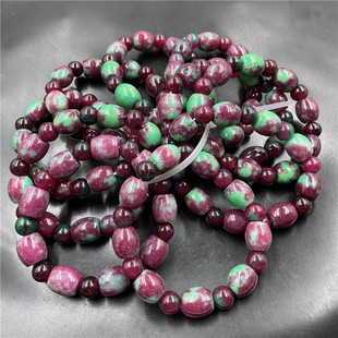 男女款 红绿宝路路通手链 桶珠筒珠手串 新款 四海玉器