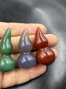 天然正品红玛瑙立体葫芦吊坠 无孔歪头红色玉葫芦挂件 大号红葫芦