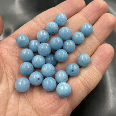 DIY饰品配件蓝色玉珠子