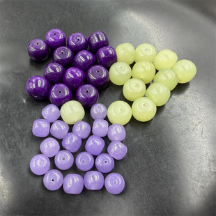 DIY饰品配件紫色舒俱来老型珠 紫罗兰老型珠 算盘珠 黄口玉老型珠