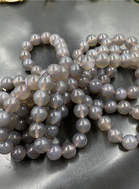 烟灰色玉髓玛瑙手链男女款