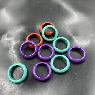 四海玉器 优化仿紫云母戒指 绿松石戒圈 跑环 红色仿玉戒指