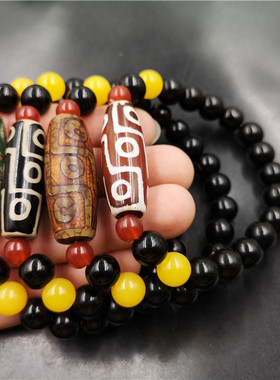 四海玉器天珠玛瑙手链西藏男士