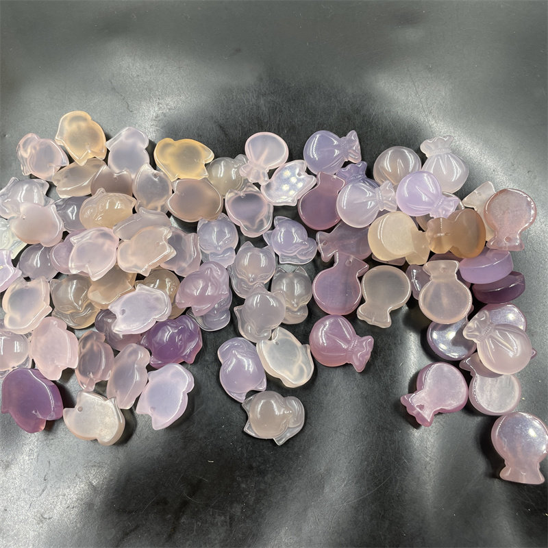 四海玉器 特价款粉紫色玉髓玛瑙小狐狸吊坠 小钱袋 福袋挂件 玉坠,珠宝/钻石/翡翠,颈饰,淘宝优惠券,粉丝福利购,淘宝优惠卷