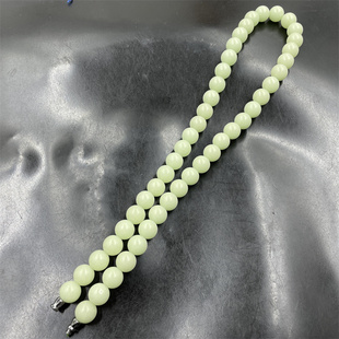 四海玉器 女款10毫米夜光石圆珠项链 夜明珠项链 锁骨链 特价